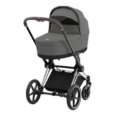 Коляска 2 в 1 Cybex Priam IV Chrome Brown Mirage Grey 01